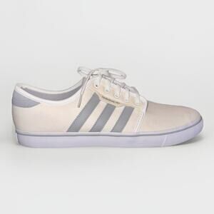 Adidas EVH-791004 2013 Off White Canvas Court 3 Stripe Shoes Men's 12 Low Top